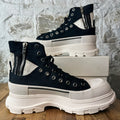 Alexander McQueen Black White Overlapping Tread Boot Sz 14 (47)