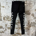 Amiri Silver Bones Black Denim Jeans Sz 30
