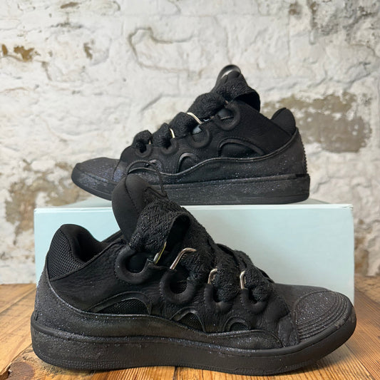 Lanvin Curb Triple Black Glitter Sneaker Sz 12 (45)