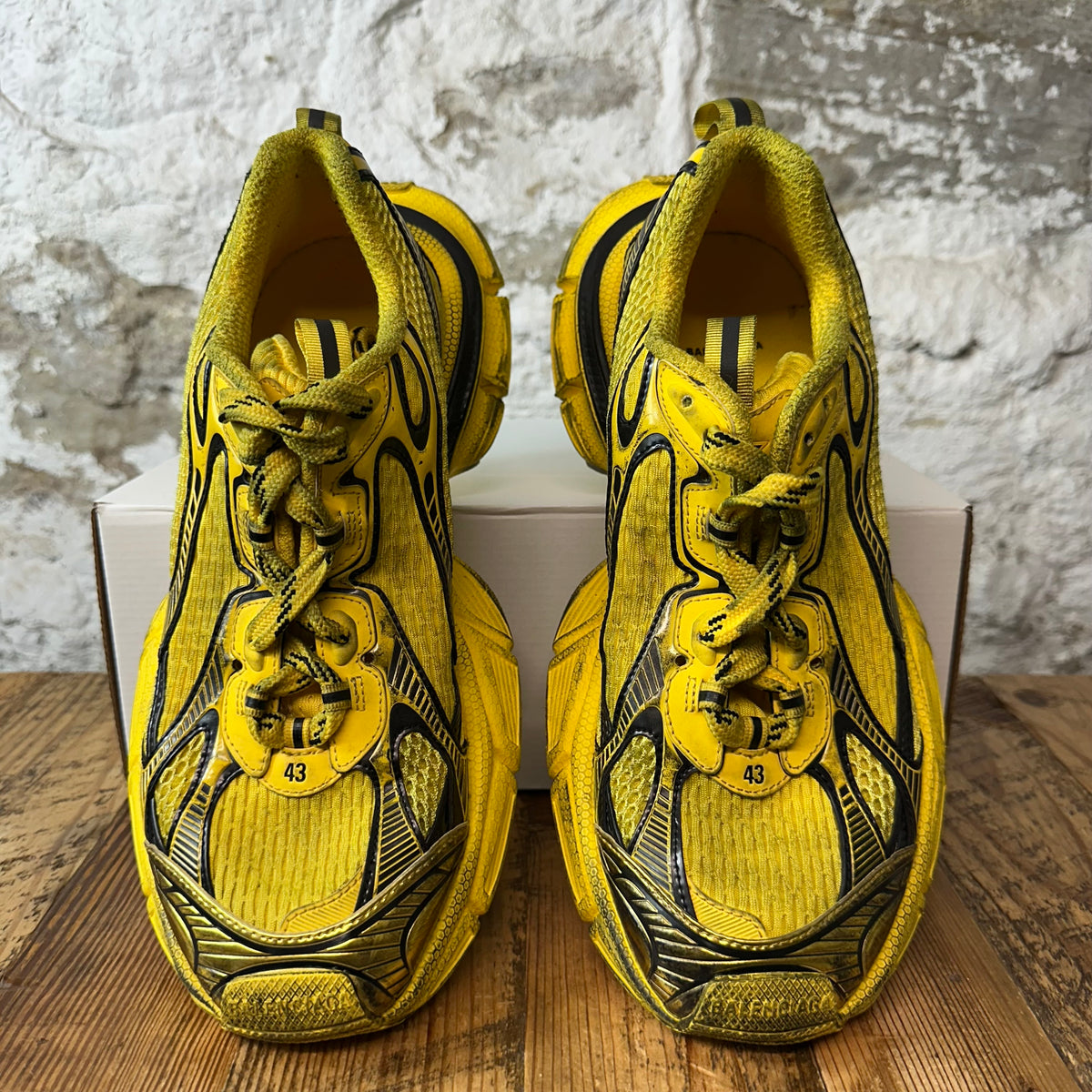Balenciaga 3XL Black Yellow Sneaker Sz 10 (43)