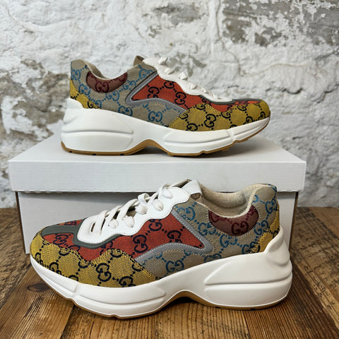Gucci Rython Multicolor White Sneaker Sz 6.5 (39) No Box