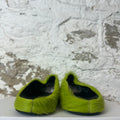 Marni Fussbett Sabot Lime Green Fur Slide Sz 13 (46)