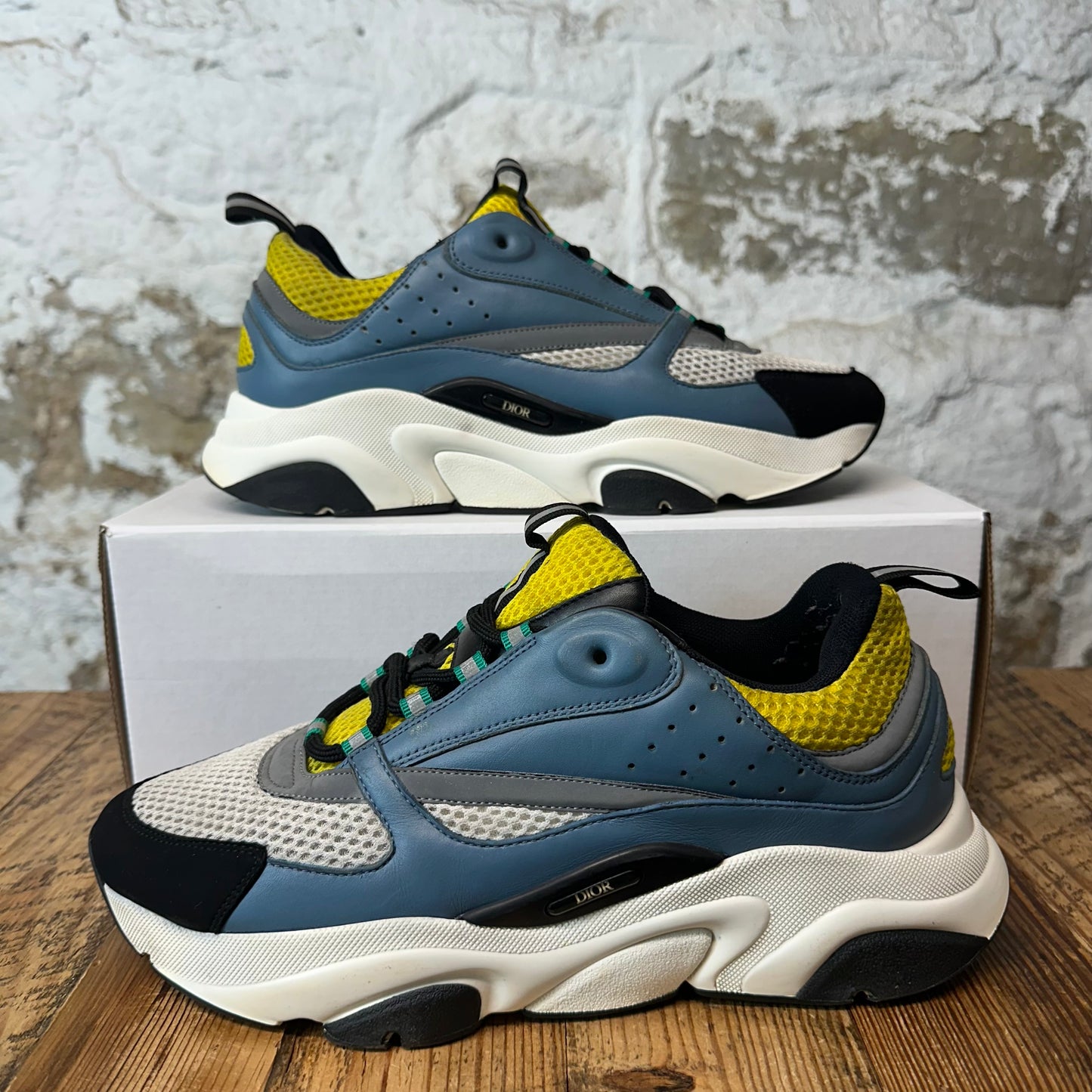 Dior B22 Yellow Blue White Sneaker Sz 10 (43)