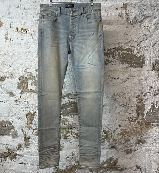 Amiri Plain Light Blue Denim Jeans Sz 32