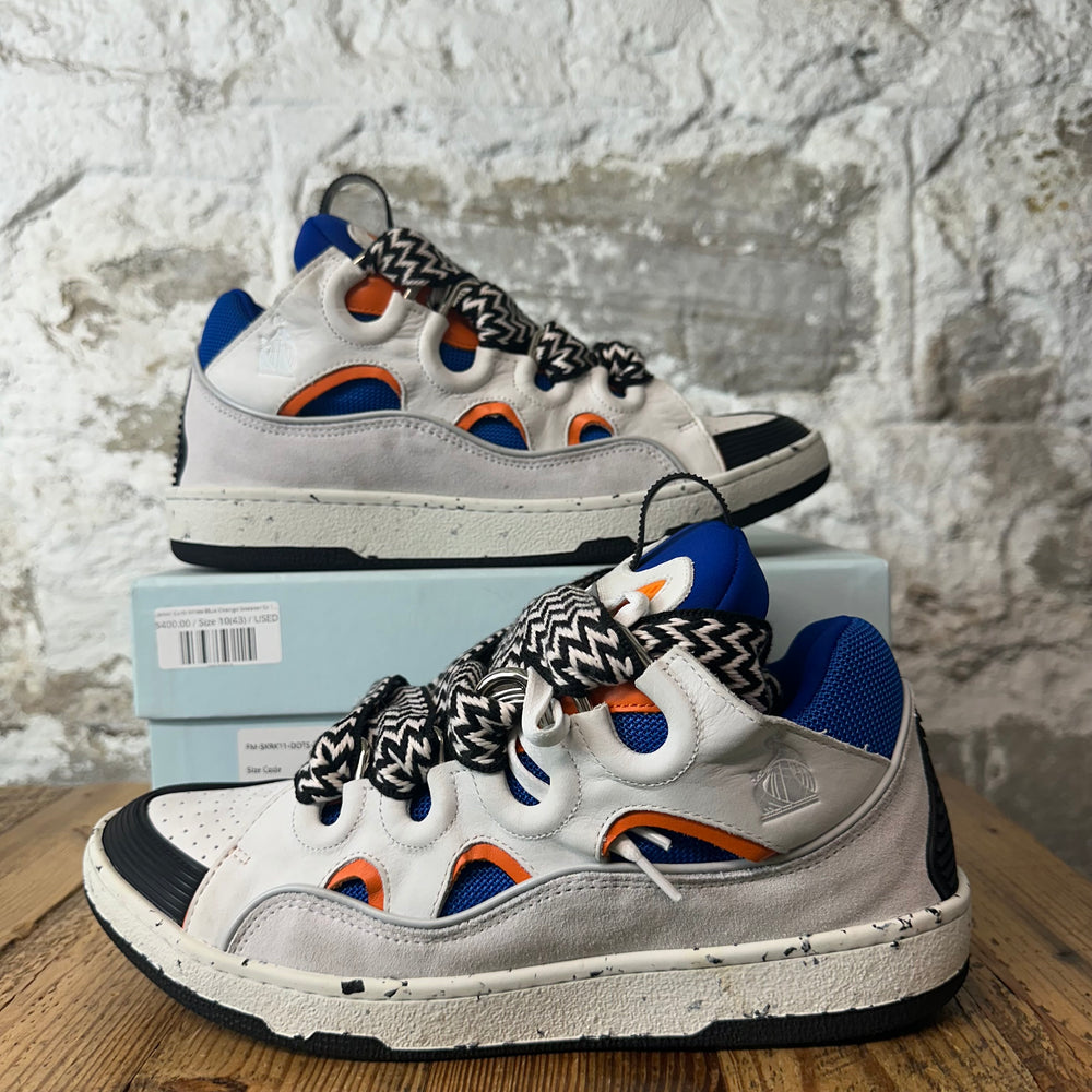 Lanvin Curb White Blue Orange Sneaker Sz 10 (43)