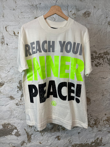 Hellstar Green Inner Peace T-shirt White Sz S DS