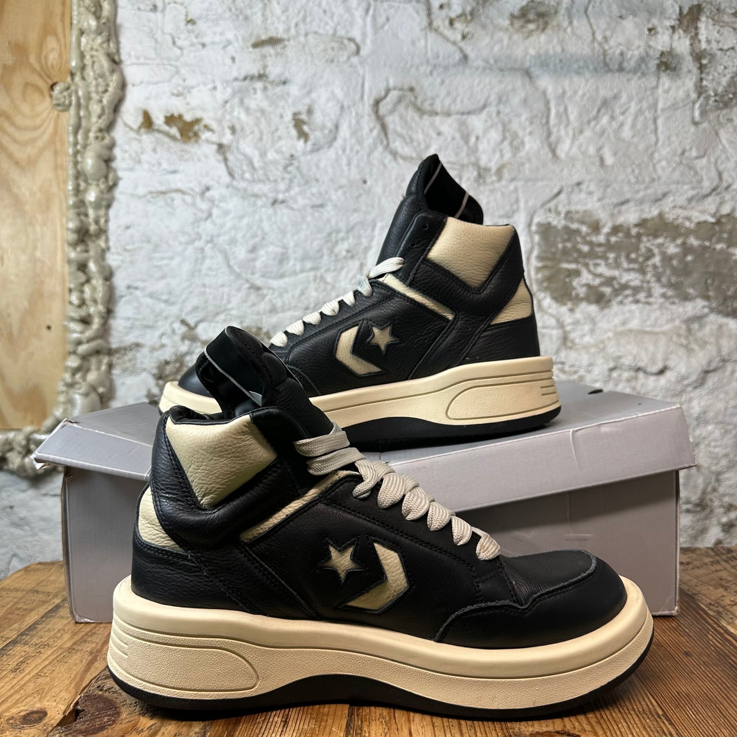 Rick Owens TurboWPN Black Natural Sneaker Sz 10
