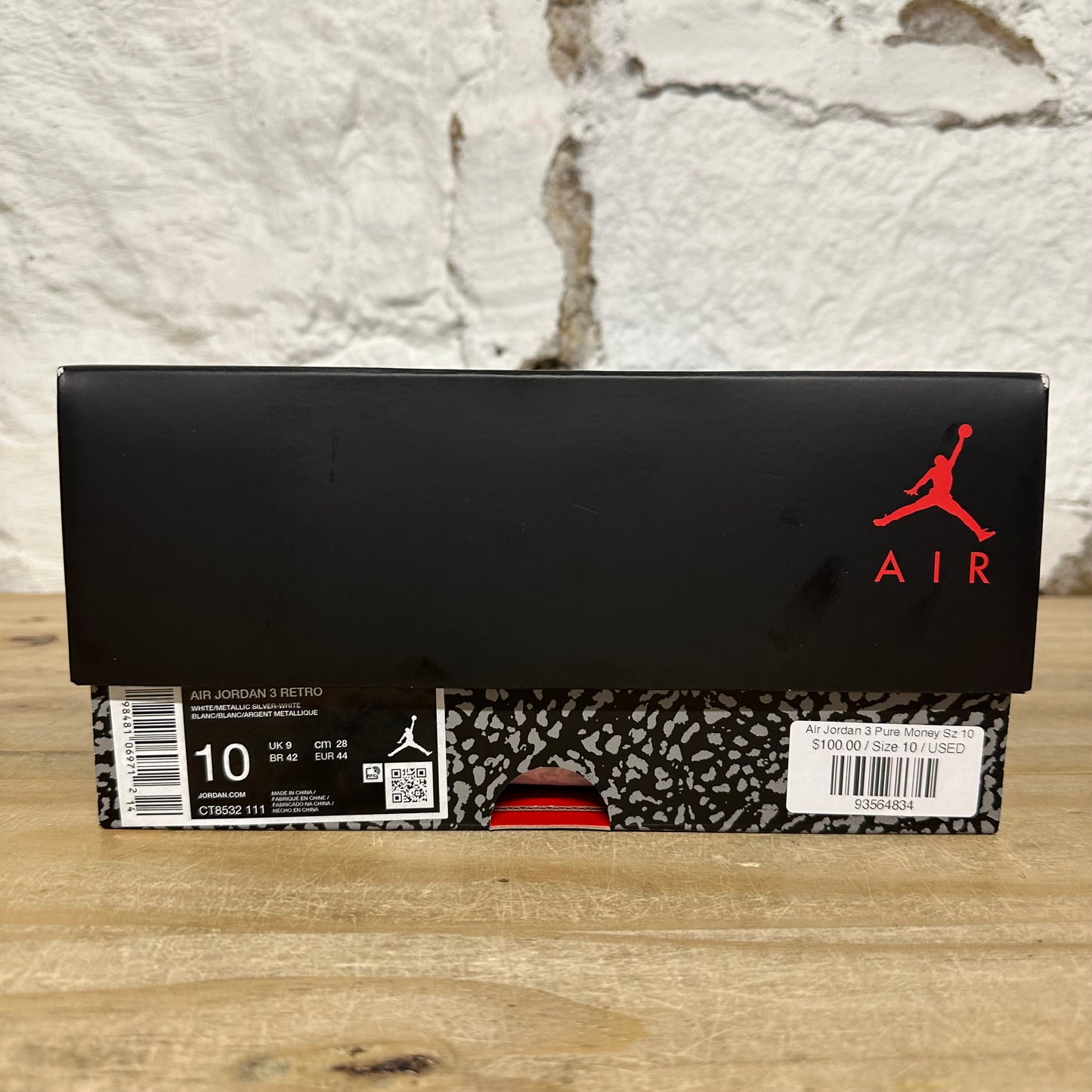 Air Jordan 3 Pure Money Sz 10