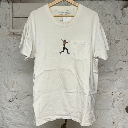 Travis Scott Astroworld Jordan 4 White T-Shirt Sz L