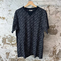 Dior Dot Oblique Jacquard Navy T-Shirt Sz M
