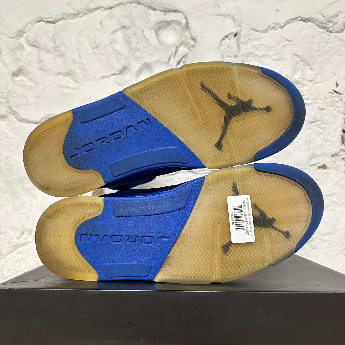 Air Jordan 5 Blue Suede Sz 14