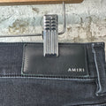 Amiri MX1 Cream Suede Black Denim Jeans Sz 31