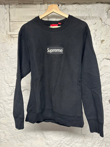 Supreme Black Box Logo Crewneck Sz L