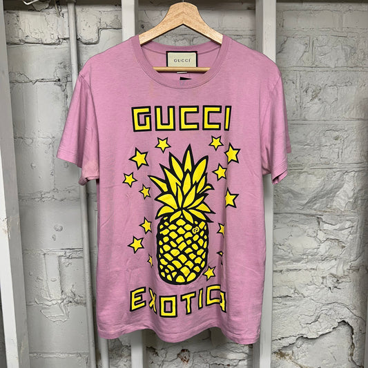 Gucci Exotic Pineapple Pink T-Shirt Sz XXS