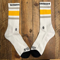 Chrome Hearts Yellow Grey Stripe White Socks DS