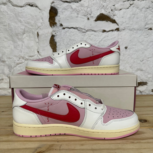 Air Jordan 1 Low Travis Scott Sail Tropical Pink Sz 10 DS