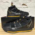 Nike LeBron Zoom 3 Black Metallic Gold Sz 10 DS