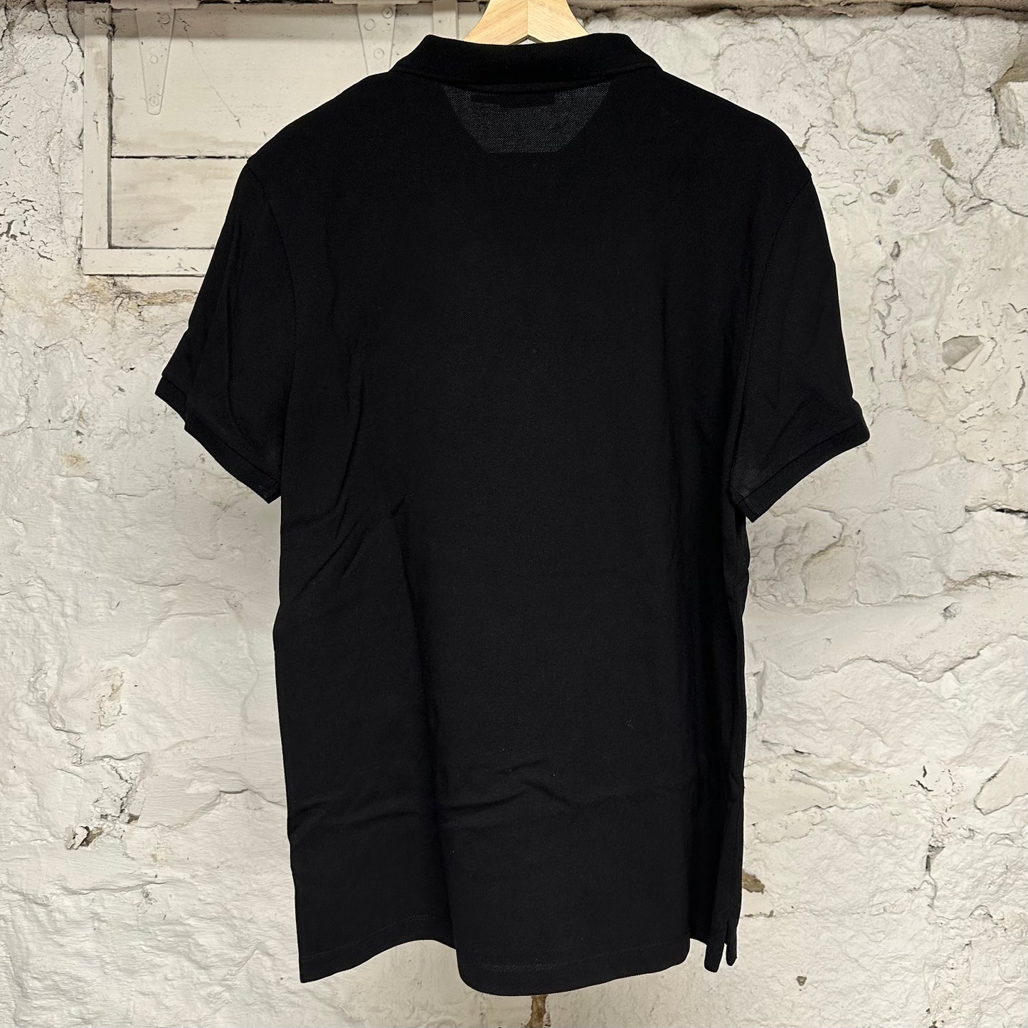 Moncler Big Logo Polo Shirt Black Sz XL