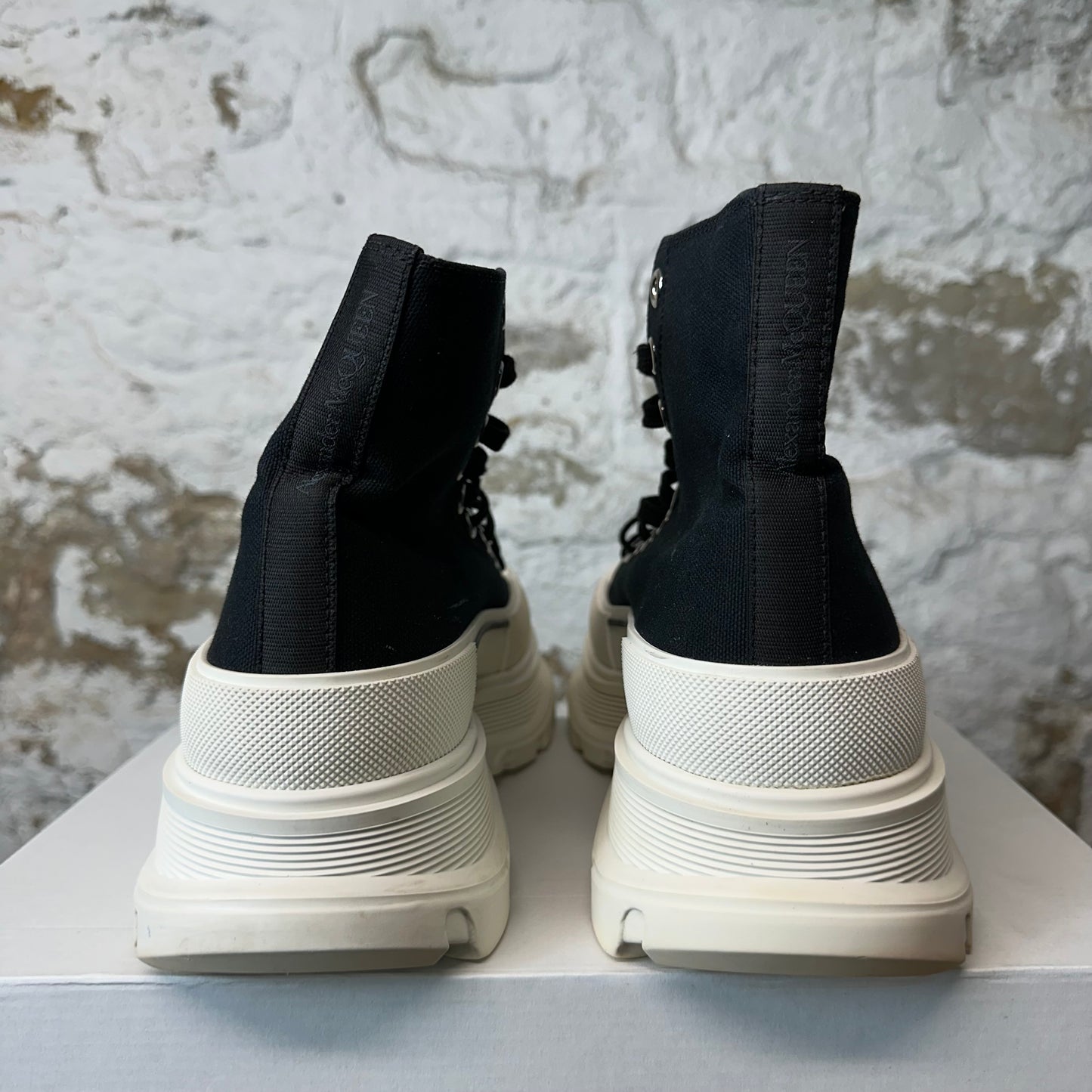 Alexander McQueen Black White Tread Boot Sz 9.5 (42.5)