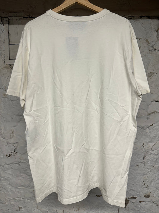 Gucci Big GG Logo White T-Shirt Sz L