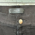Amiri Plain Black Flare Denim Jeans Sz 36