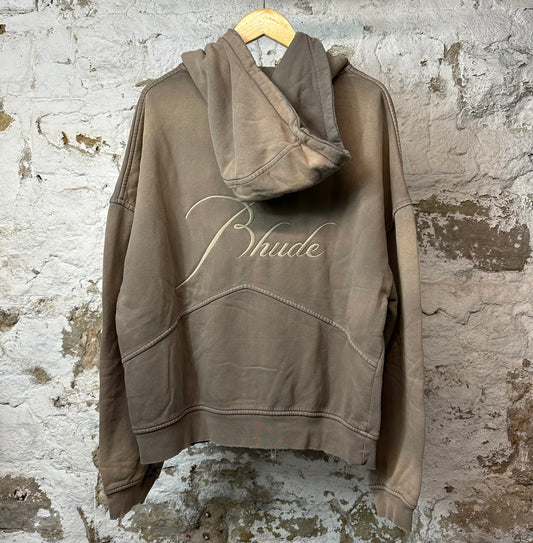 Rhude Script Zip Up Hoodie Sundry Sz M DS