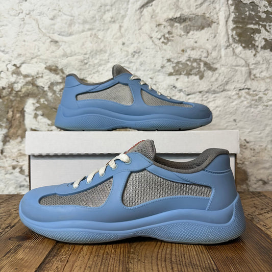 Prada Americas Cup Light Blue Rubber Sneaker Sz 8 (41)