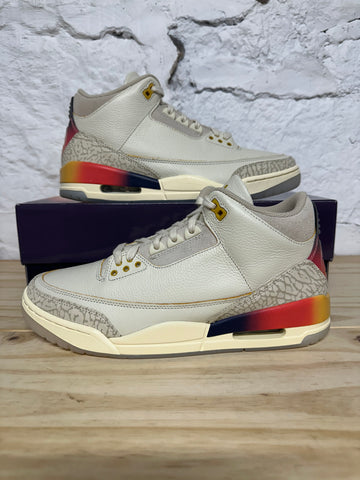 Air Jordan 3 J Balvin Medellin Sunset Sz 10