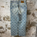 Louis Vuitton 3D Damier Denim Jeans Sz 34