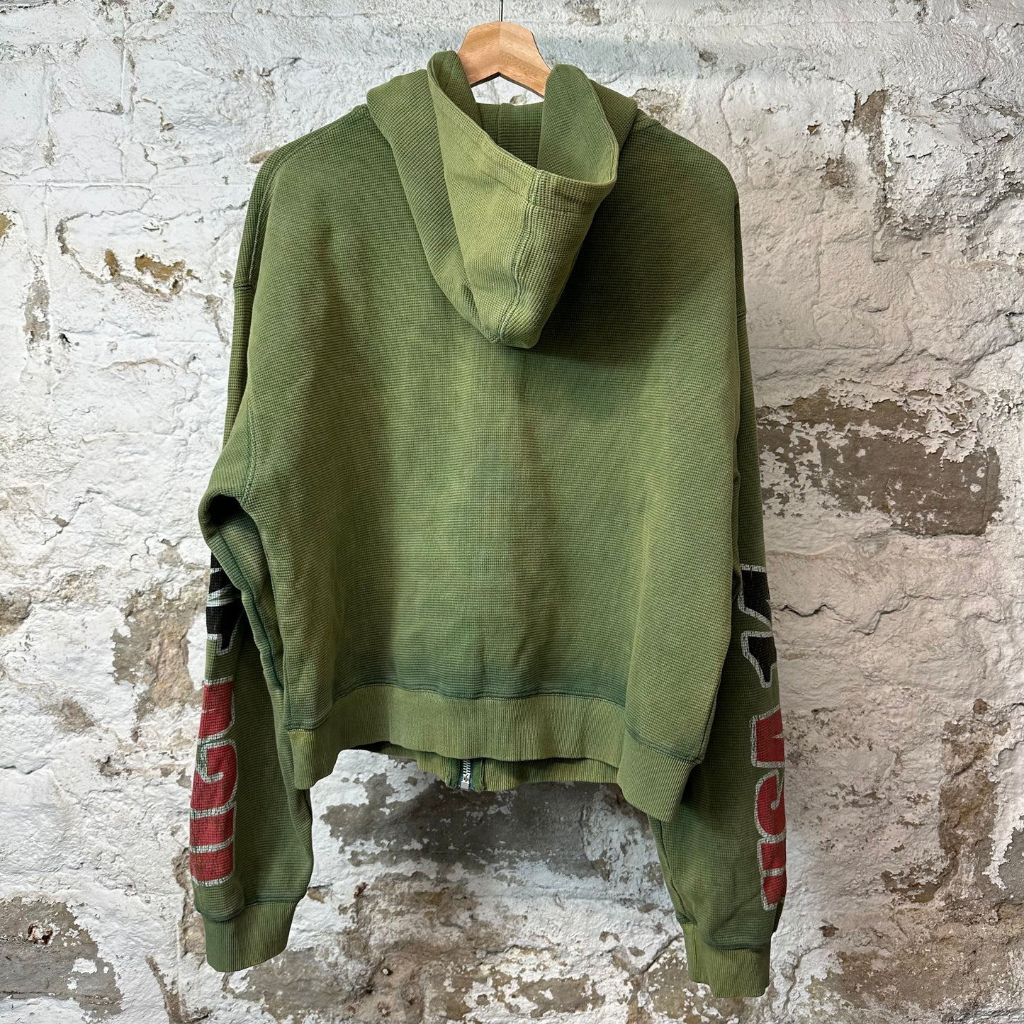 Vale USA14 Thermal Zip Up Hoodie Green Sz L