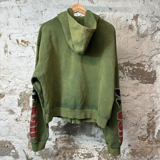 Vale USA14 Thermal Zip Up Hoodie Green Sz L