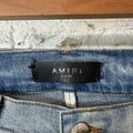 Amiri White Stripe Blue Denim Jeans Sz 34