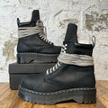 Rick Owens Doc 1460 Quad Sole Steel Toe Boot Sz 10.5 DS