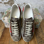 Gucci Brown Monogram Tiger Spell Ace Sz 9 DS