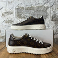 Louis Vuitton Brown Monogram Time Out White Sneaker Sz 6 (38.5)