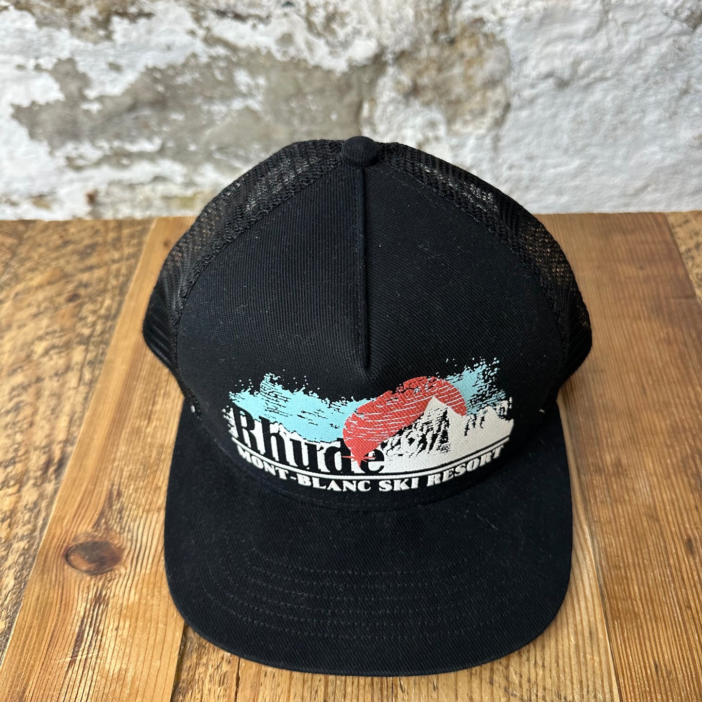 Rhude Mont Blanc Black Trucker Hat