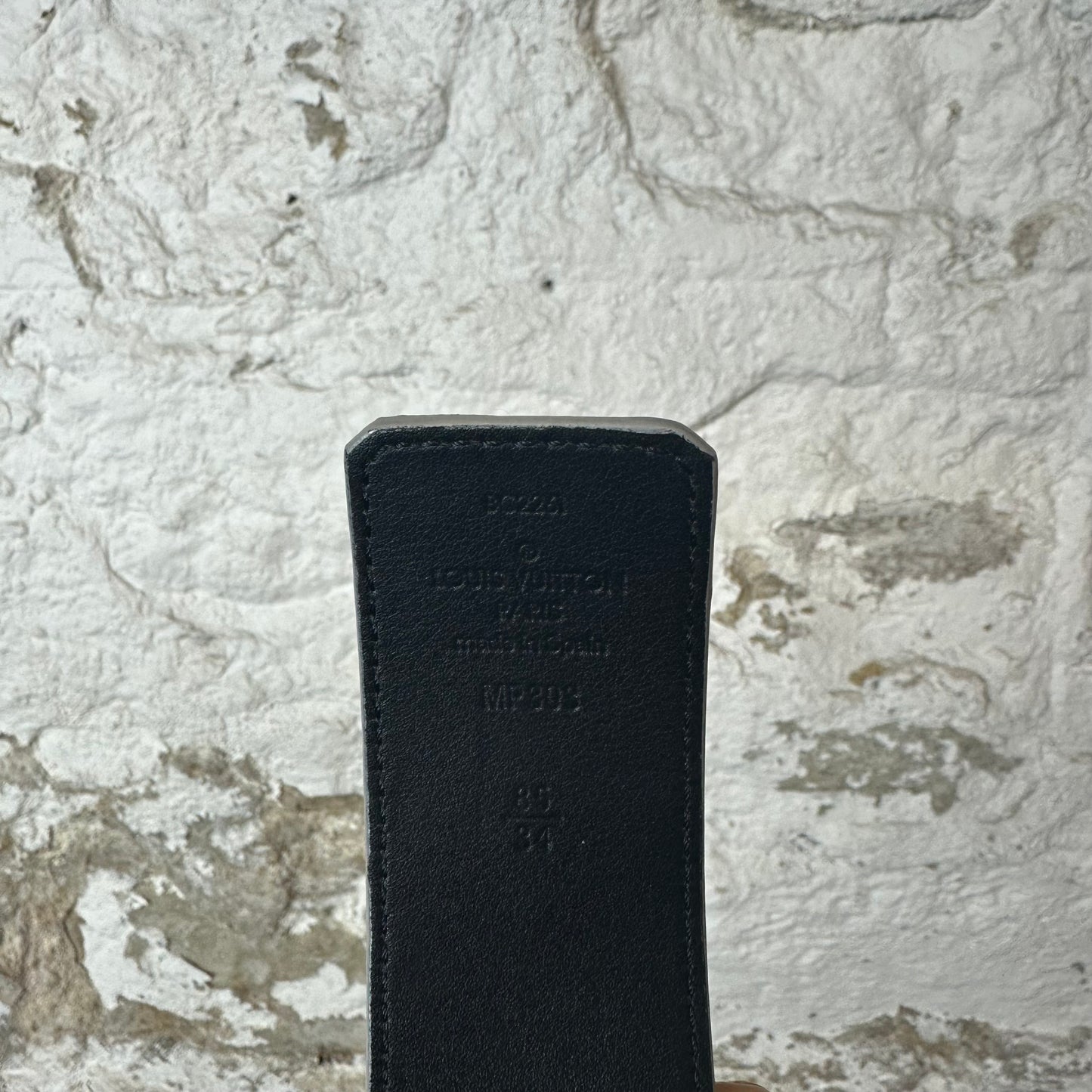 Louis Vuitton Silver Monogram Belt Sz (85/34) W/ Box