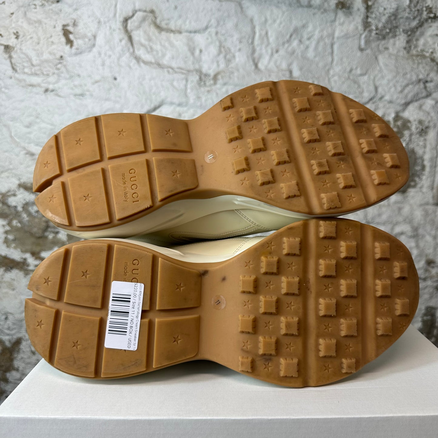 Gucci Rhtyon Eschatology Cream Sneaker Sz 11