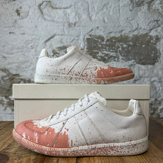 Maison Margiela Replica White Pink Paint Splatter Sneaker Sz 9 (42)