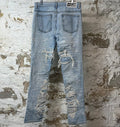 Who Decides War Scripture Blue Denim Jeans Sz 32