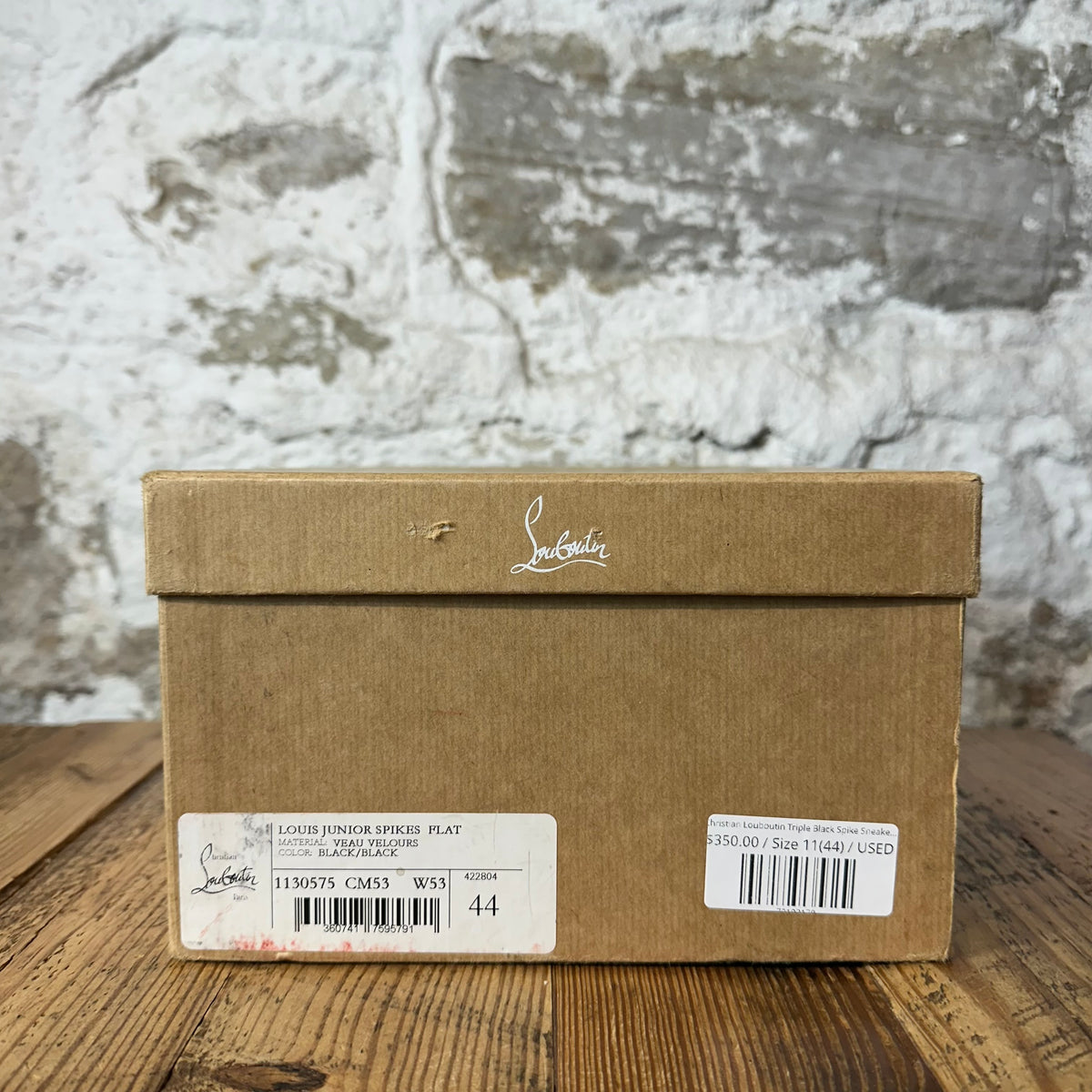 Christian Louboutin Triple Black Spike Sneaker Sz 11 (44)