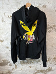 Amiri Yellow Playboy Black Hoodie Sz S