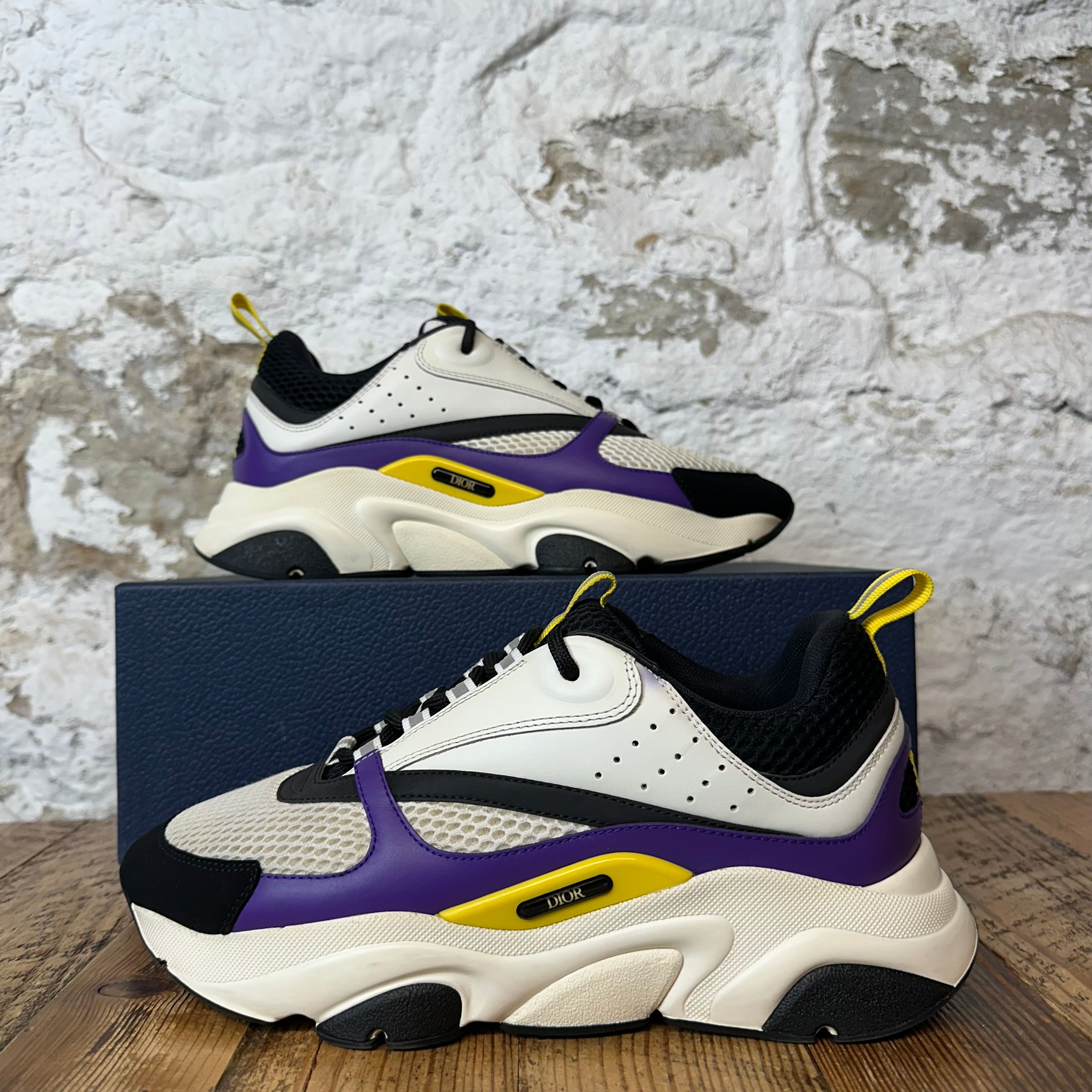 Dior B22 Yellow Purple White Sneaker Sz 8 (41)