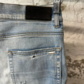 Amiri MX2 Multicolor Flannel Blue Denim Jeans Sz 32