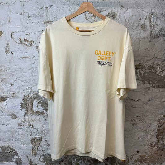 Gallery Dept Drivethrough T-shirt Cream Sz XL