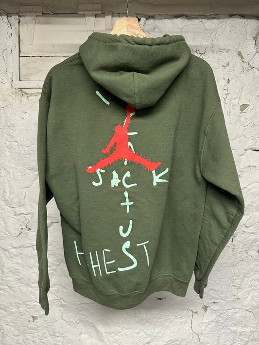 Travis Scott Nike Air Olive Hoodie Sz M