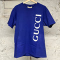 Gucci White Spell T-shirt Navy Blue Sz S