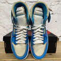 Air Jordan 1 High Off-White University Blue Sz 10