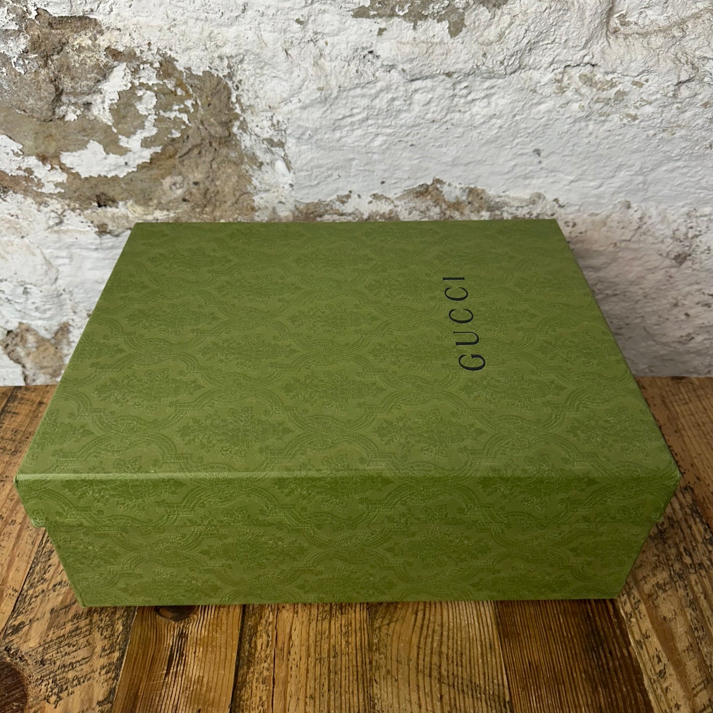 Gucci Rython White Black Green Monogram Sneaker Sz 12