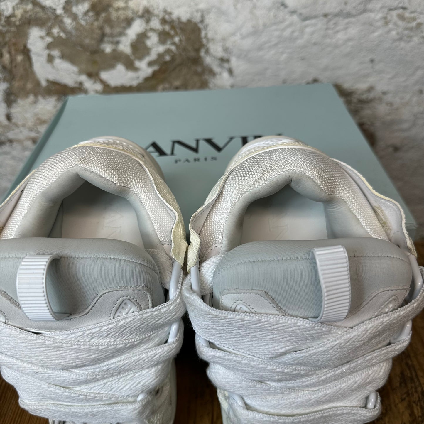 Lanvin Curb White Snakeskin Sneaker Sz 6.5 (39)
